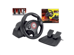 Trust Compact Vibration Feedback Steering Wheel PC-PS2-PS3 GM-3200